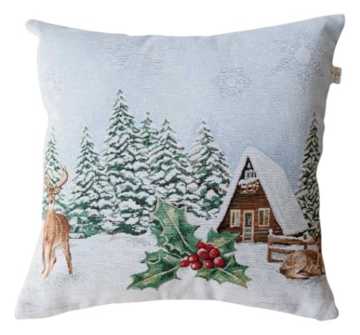 Наволочка Прованс Новорічна декоративна Squirrel Олені 45х45 см (041925)