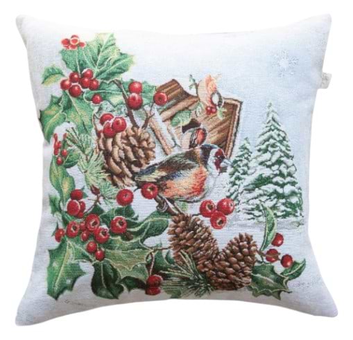 Наволочка Прованс Новорічна декоративна Squirrel Пташка 45х45 см (041923)