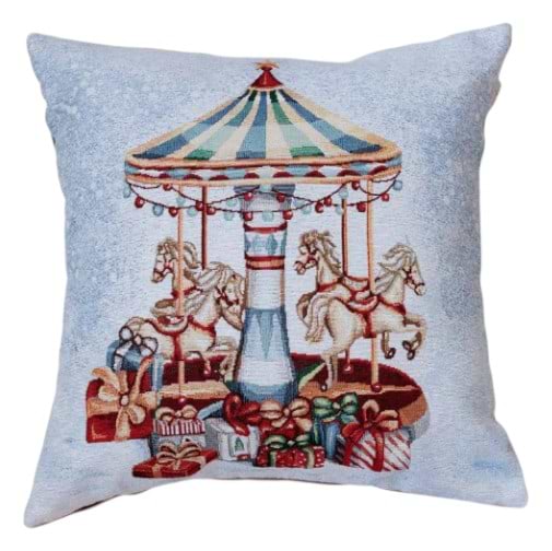 Фото - Подушка декоративная Прованс Новогодняя Carousel Карусель 45х45 см (041950)