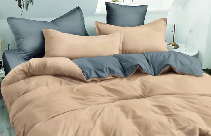 Комплект постільної білизни Versailles Графітово-бежевий (VS-BM2.0-204)