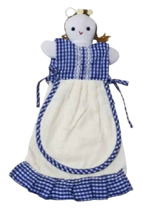 Фото - Набір рушників Zastelli махрових фігурка Дівчинка для кухні 25х50 см 3 шт. Сині (21093)