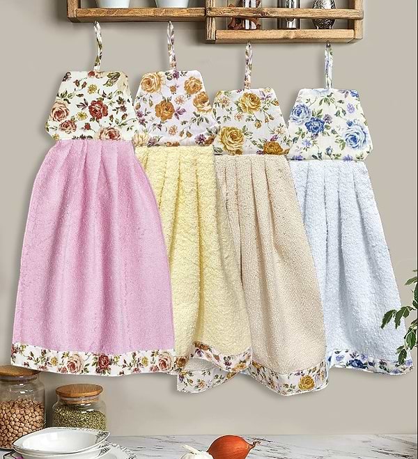 Фото - Набір рушників Zastelli махрові Сукня для кухні 34х50 см 4 шт. (20813)