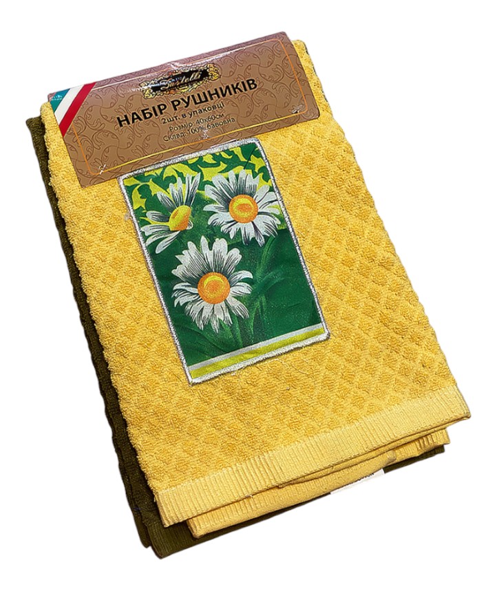 Набір рушників Zastelli Ягода-Ромашка махрові для кухні 40х60 см 4 шт. (21214)