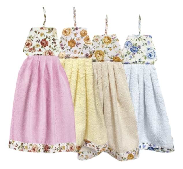 Набір рушників Zastelli махрові Сукня з квітами для кухні 34х50 см 4 шт. Різнокольорові (20814)