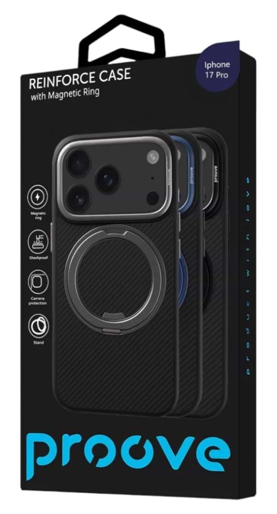 Фото - Чохол для смартфону Proove Reinforce Case with Magnetic Ring iPhone 17 Pro Max black (PCREIP17PM02)