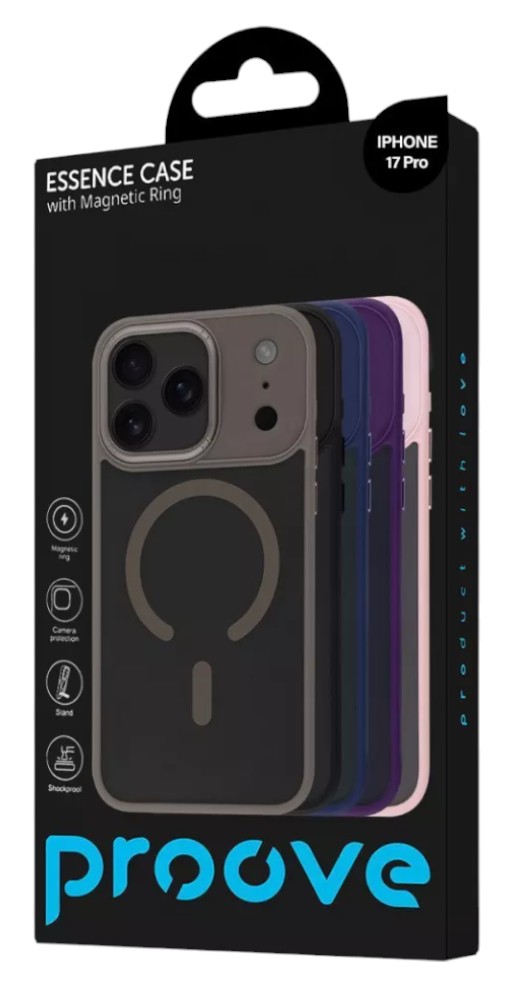 Фото - Чохол для смартфону Proove Essence Case with Magnetic Ring iPhone 17 Pro black (PCECIP17P002)