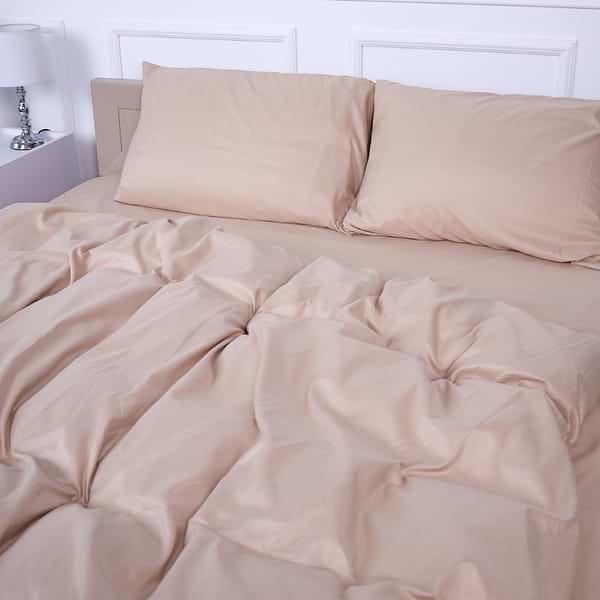 Фото - Комплект постільної білизни MirSon №15-1214 Warm Sand Mikrosatin Premium 143х210 см (2200007230853)