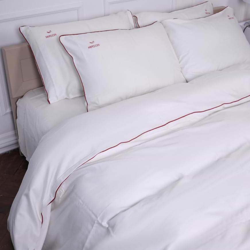 Комплект постельного белья MirSon Сатин Corner Moko White 175x210 см (2200001484405)