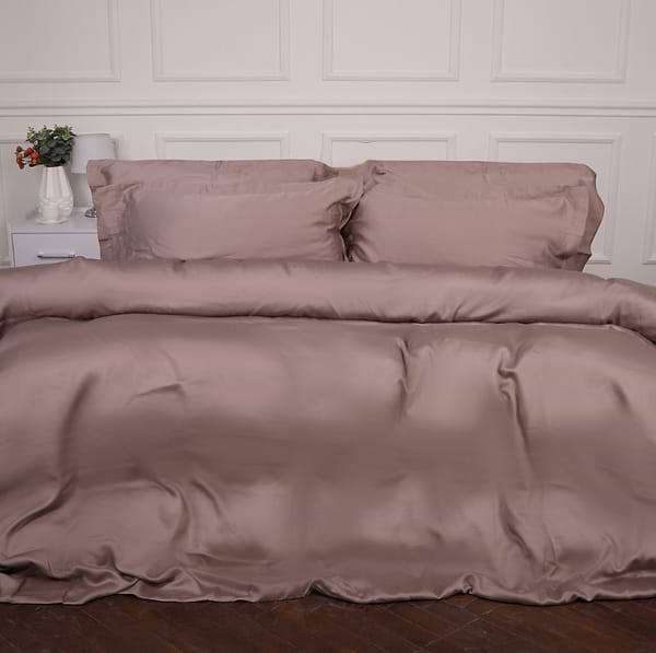 Фото - Комплект постільної білизни MirSon Tencel №08 Beige 175х210 (2200009637148)