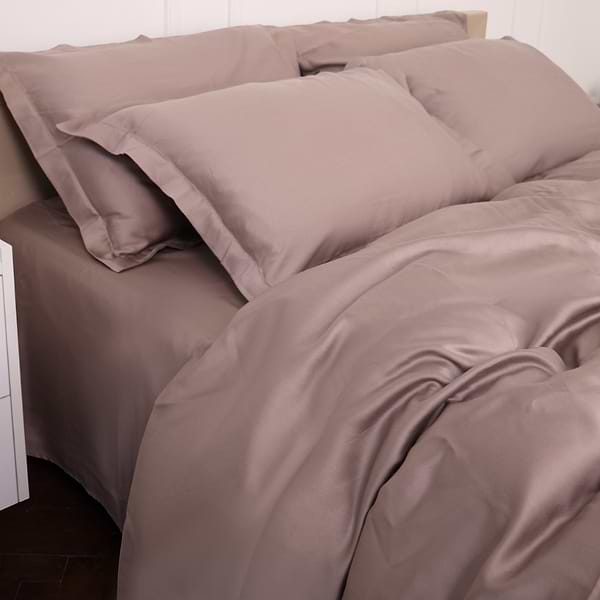 Фото - Комплект постільної білизни MirSon Tencel №08 Beige 175х210 (2200009637148)