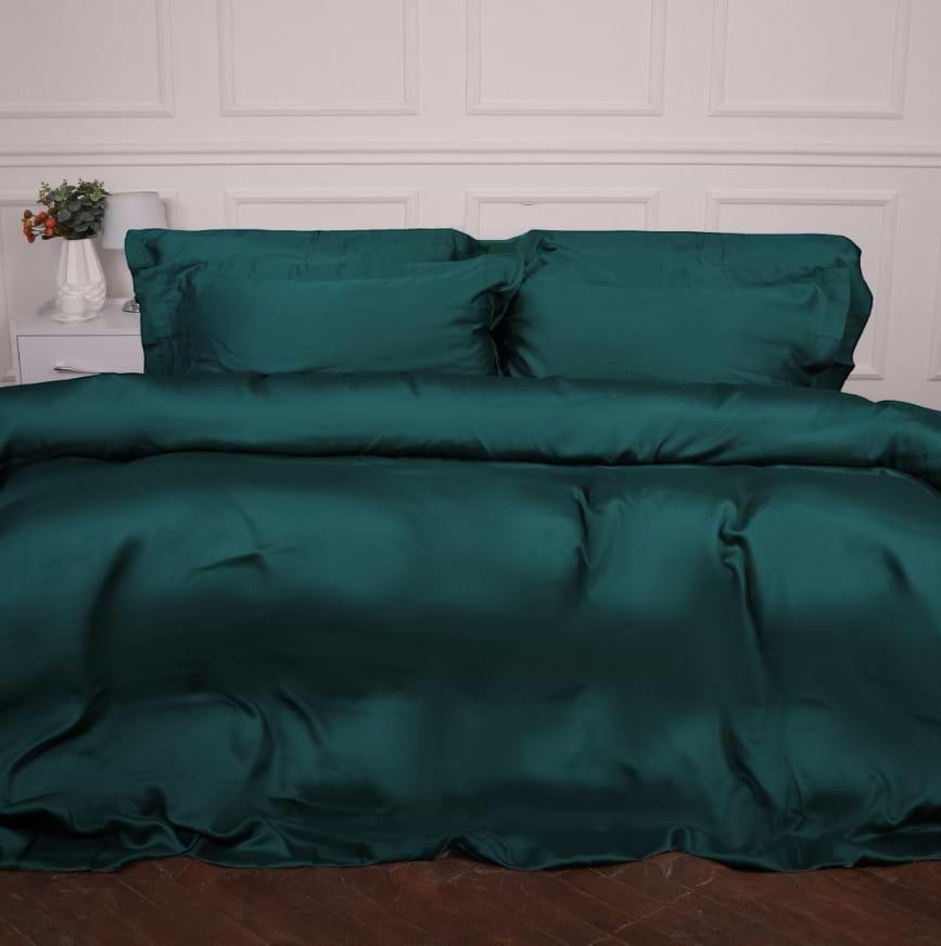 Комплект постільної білизни MirSon Tencel №07 Emerald 220х240 (2200009370977)