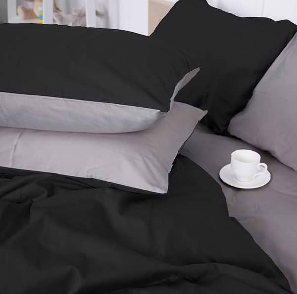 Фото - Комплект постільної білизни MirSon Сатин Greyness 0251+0055 160х220 см (2200001479258)