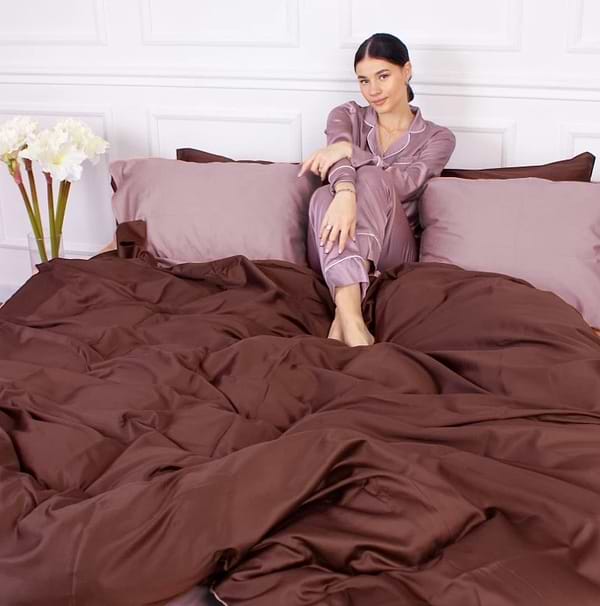 Фото - Комплект постільної білизни MirSon Сатин Cappuccino 0165+0211 160х220 см (2200001479135) Фото - Комплект постільної білизни MirSon Сатин Cappuccino 0165+0211 160х220 см (2200001479135)