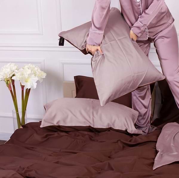 Фото - Комплект постільної білизни MirSon Сатин Cappuccino 0165+0211 160х220 см (2200001479135)