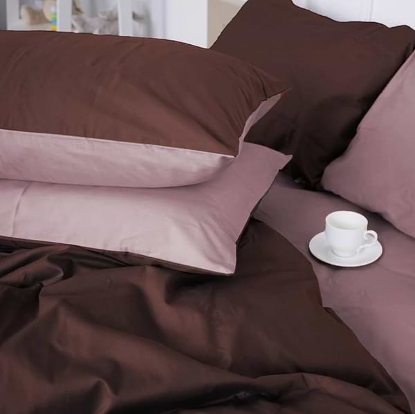 Фото - Комплект постільної білизни MirSon Сатин Cappuccino 0165+0211 160х220 см (2200001479135)