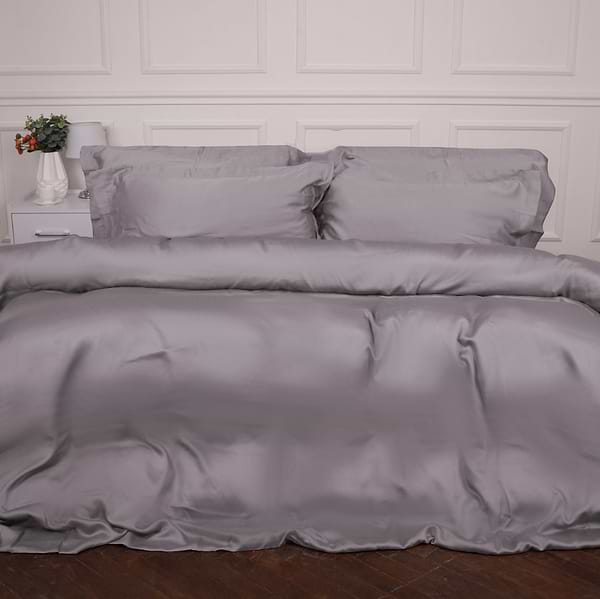 Фото - Комплект постільної білизни MirSon Tencel №06 Gray 175х210 (2200009370502)