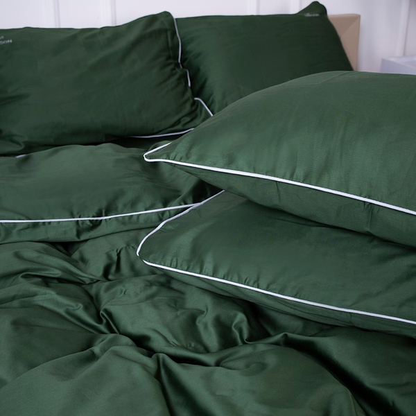 Фото - Комплект постільної білизни MirSon 0844 Green Olive Corner Сатин (2200008711023)