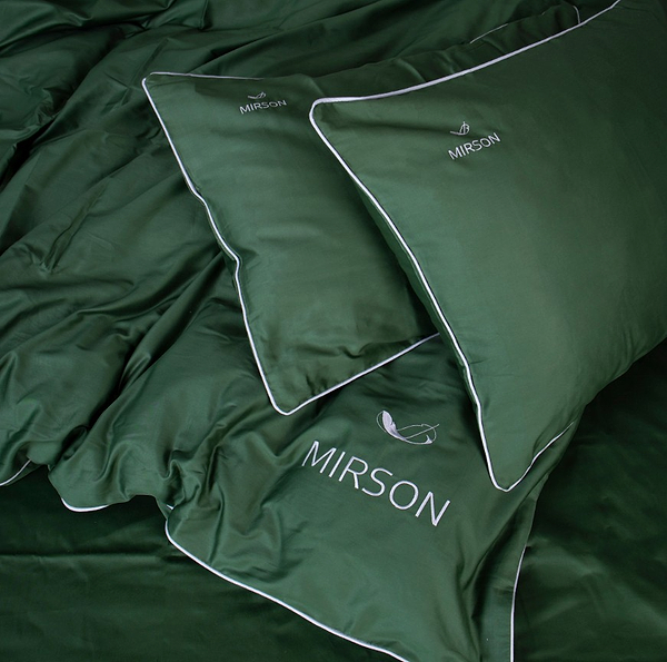 Фото - Комплект постельного белья MirSon 0844 Green Olive Corner Сатин (2200008710958)