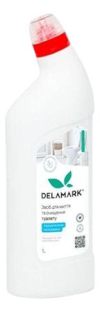 Засіб для чищення унітазу DeLaMark білі квіти бавовни 1 л (4820152333650)