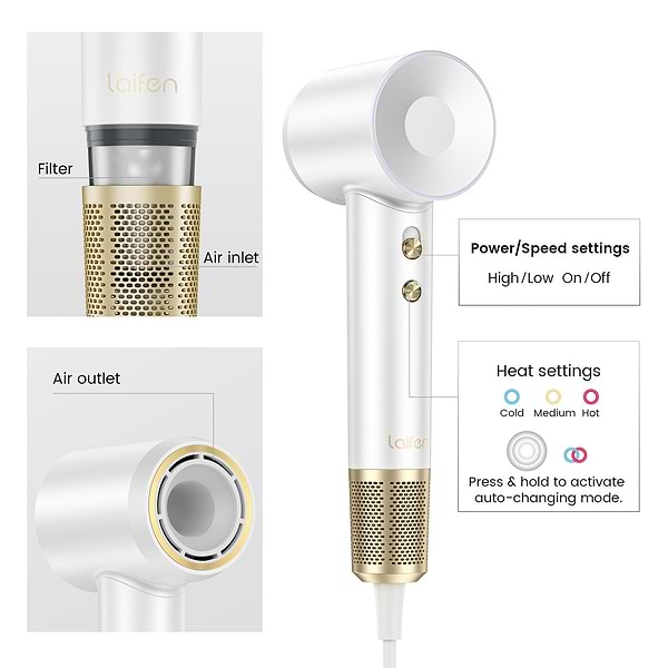 Фото - Фен Laifen Swift Premium білий (LF03-PTG-EU)