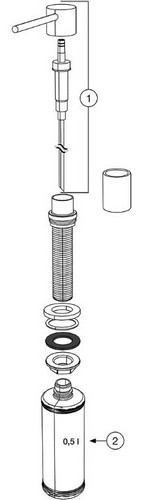 Фото - Дозатор для мыла Blanco 525789 Lato Черный Матовый