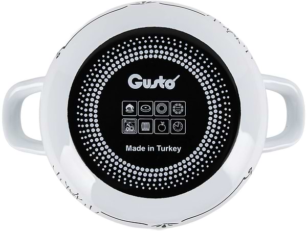 Фото - Кастрюля Gusto Lets Cook White 18 см 3.1 л (GT-T-118-LCW)