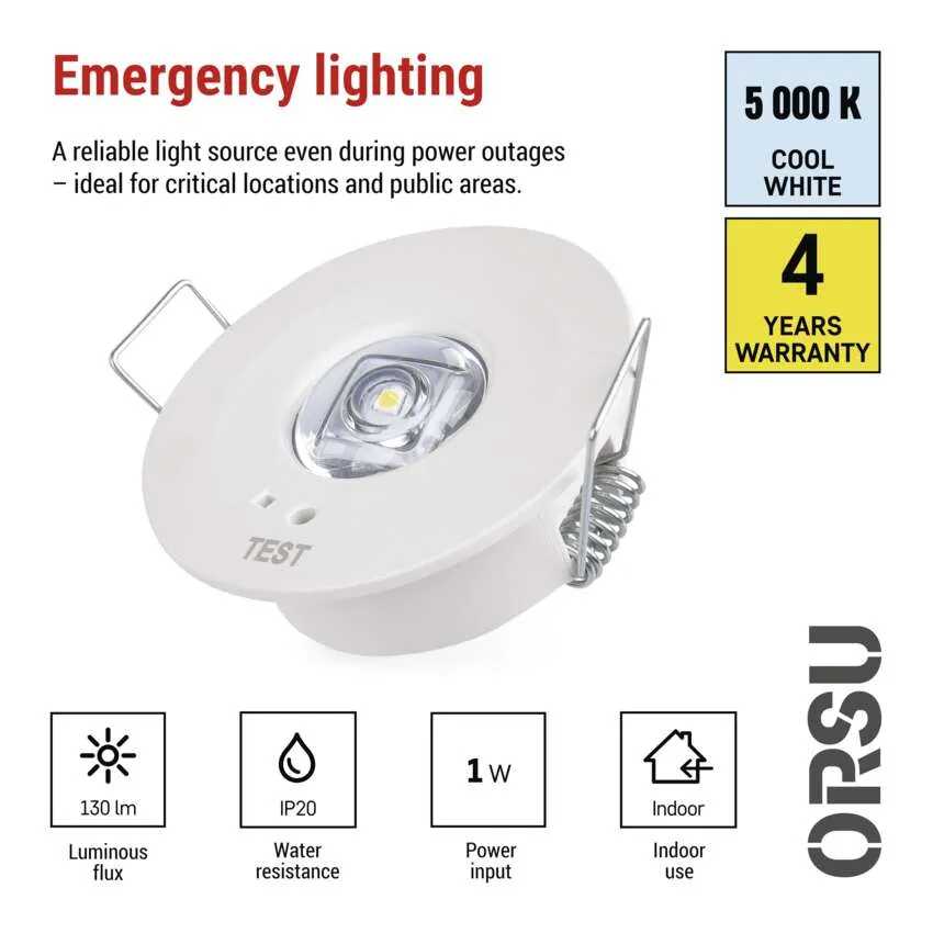 Фото - Светодиодный светильник аварийный EMOS ZN1330 1Вт 130лм 3h