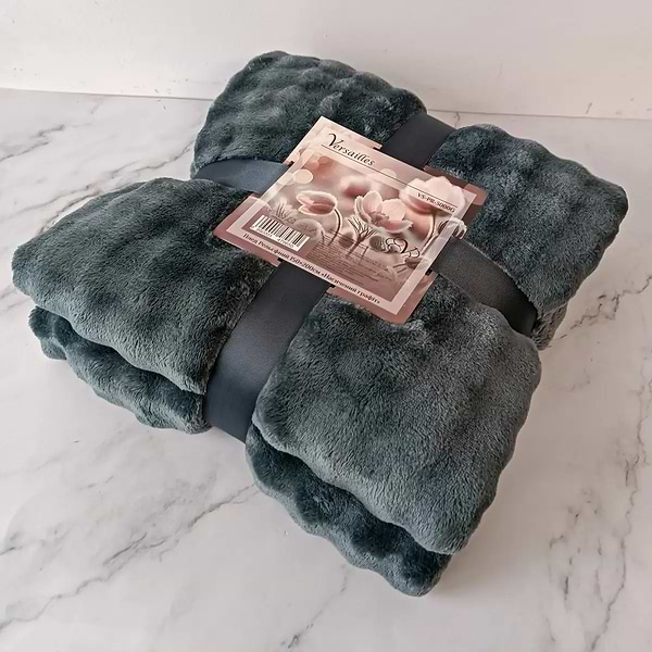 Фото - Плед полуторний Versailles Рельєфний 150х200 см Насичений графіт (VS-PR-3000G)