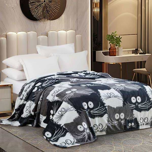 Фото - Плед полуторный Love You Home флис Ночные часовые 150x200 см (8190)