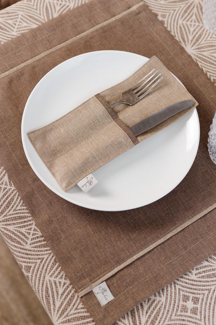 Фото - Салфетка для сервировки Прованс сет Корица коричневый 35х45 см (041119)