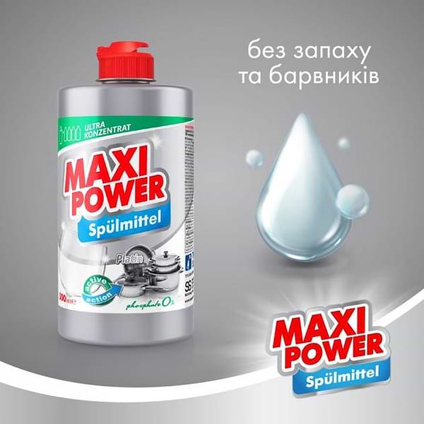 Фото - Средство для ручного мытья посуды Maxi Power Платинум 500 мл (4823098411949)