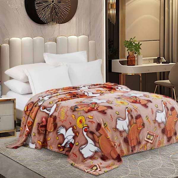 Фото - Плед полуторный Love You Home флис Капибары и гуси 150x200 см (8188)