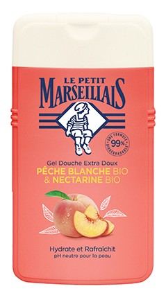 Гель для душа Le Petit Marseillais Белый персик и нектарин 250 мл (3251241048512) - Фото 1