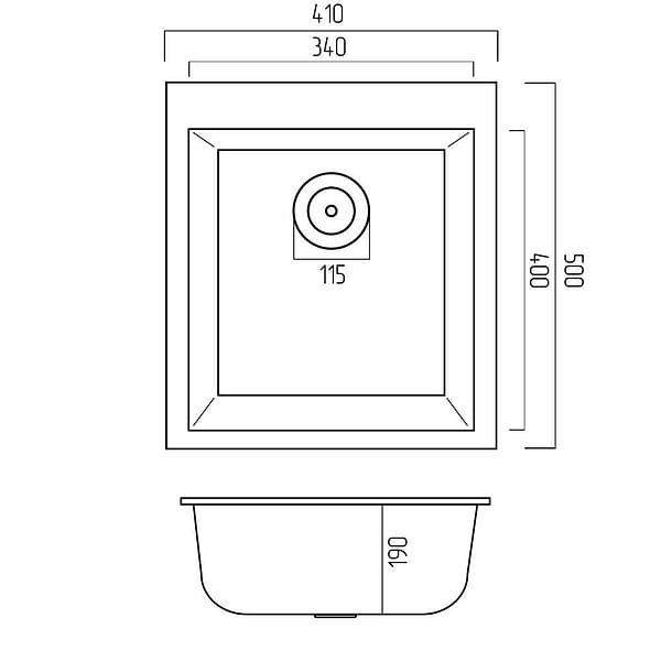 Фото - Мойка кухонная VALESO 4150 SOKIL матовый Карбон