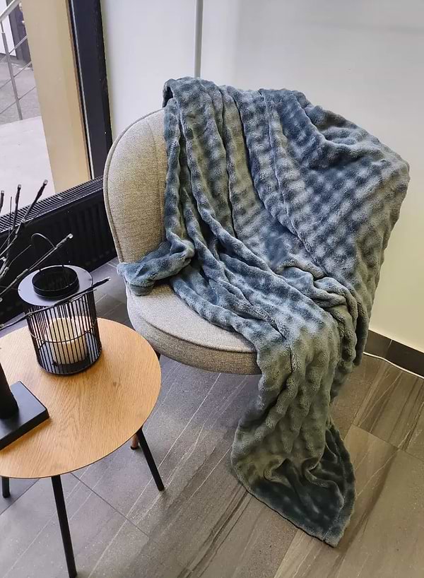 Фото - Плед полуторний Versailles Рельєфний 150х200 см Насичений графіт (VS-PR-3000G)