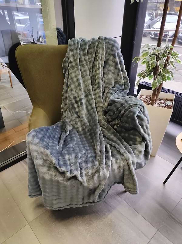 Фото - Плед полуторний Versailles Рельєфний 150х200 см Насичений графіт (VS-PR-3000G)