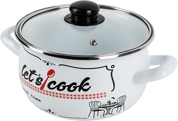 Фото - Кастрюля Gusto Lets Cook White 18 см 3.1 л (GT-T-118-LCW)