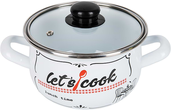 Фото - Кастрюля Gusto Lets Cook White 18 см 3.1 л (GT-T-118-LCW)