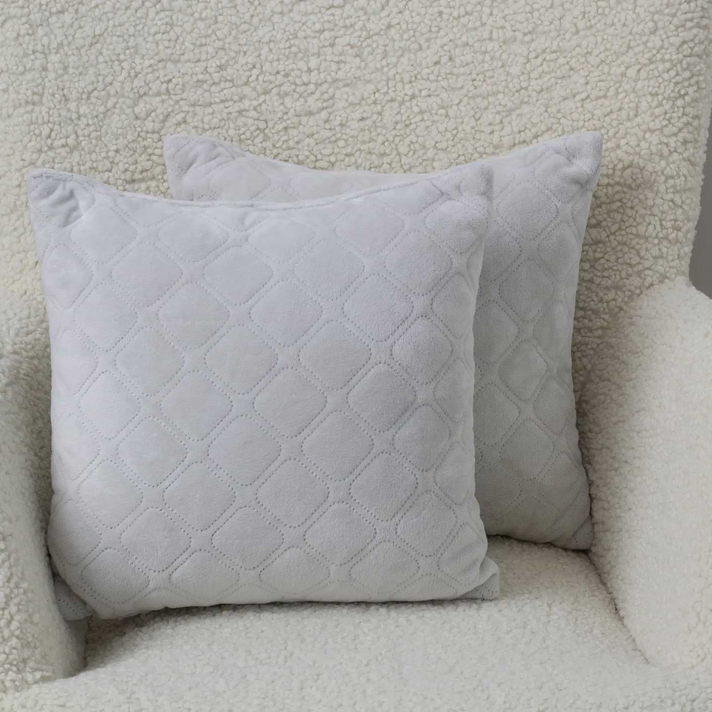Подушка декоративная ТЕП VELURE 40х40 см Light Grey NEW (3-00437_34057)