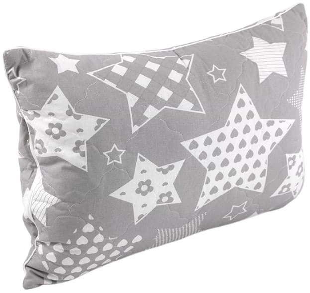 Набор подушек стандартных Руно 50х70 см силиконовая стеганая на молнии бязь 2 шт. (К_Н310.02СМУ_Grey Star)