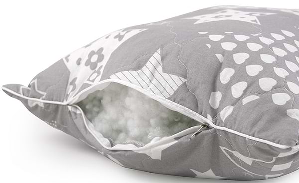 Фото - Набір подушок стандартних Руно 50х70 см силіконова стьобана на блискавці бязь 2 шт. (К_Н310.02СМУ_Grey Star)
