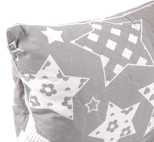 Фото - Набір подушок стандартних Руно 50х70 см силіконова стьобана на блискавці бязь 2 шт. (К_Н310.02СМУ_Grey Star)