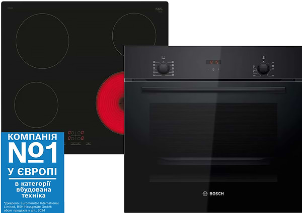 Фото - Дух.шафа + електрична поверхня High Light Bosch HBF512BB1T + PKE611BA2E