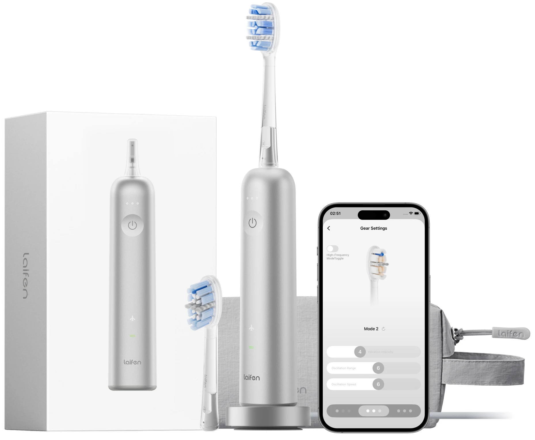 Зубная щетка электрическая Laifen Wave PRO Original (1TB92-A-XX-SI-002)