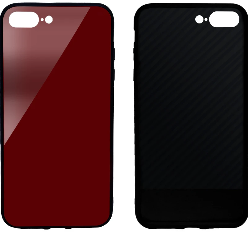 Чехол для смартфона Intaleo Real Glass for Apple iPhone 8 Plus Red (1283126491429)