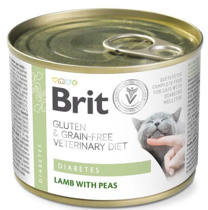 Паштет для котів Brit VetDiets Grain Free Veterinary Diabetes із цукровим діабетом 200г (8595602549832)
