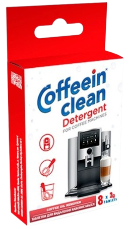 Таблетки для видалення масляного нальоту Coffeein clean Detergent  2g блістер 8шт , 16 г - Фото 1