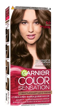 Фарба для волосся Garnier Color Sens 5.0 сяючий світло-каштановий