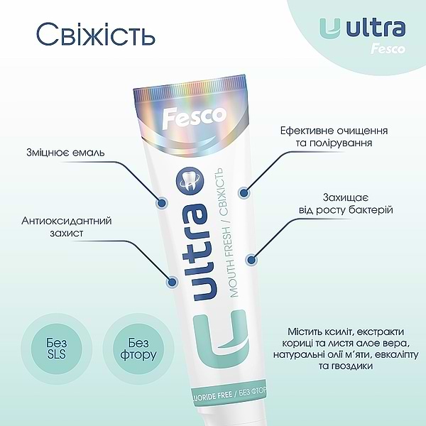 Фото - Зубная паста Fesco 100 мл Ultra Mouth Fresh (4820204701987)