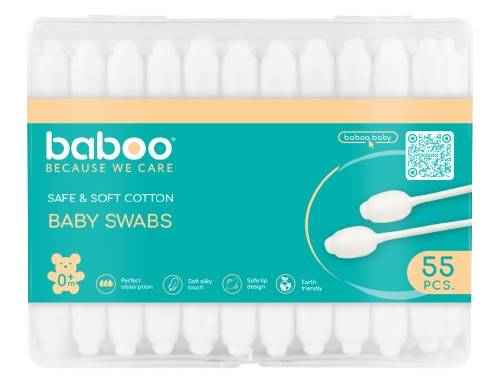 Ватные палочки Baboo 55 шт. (12-009) - Фото 1